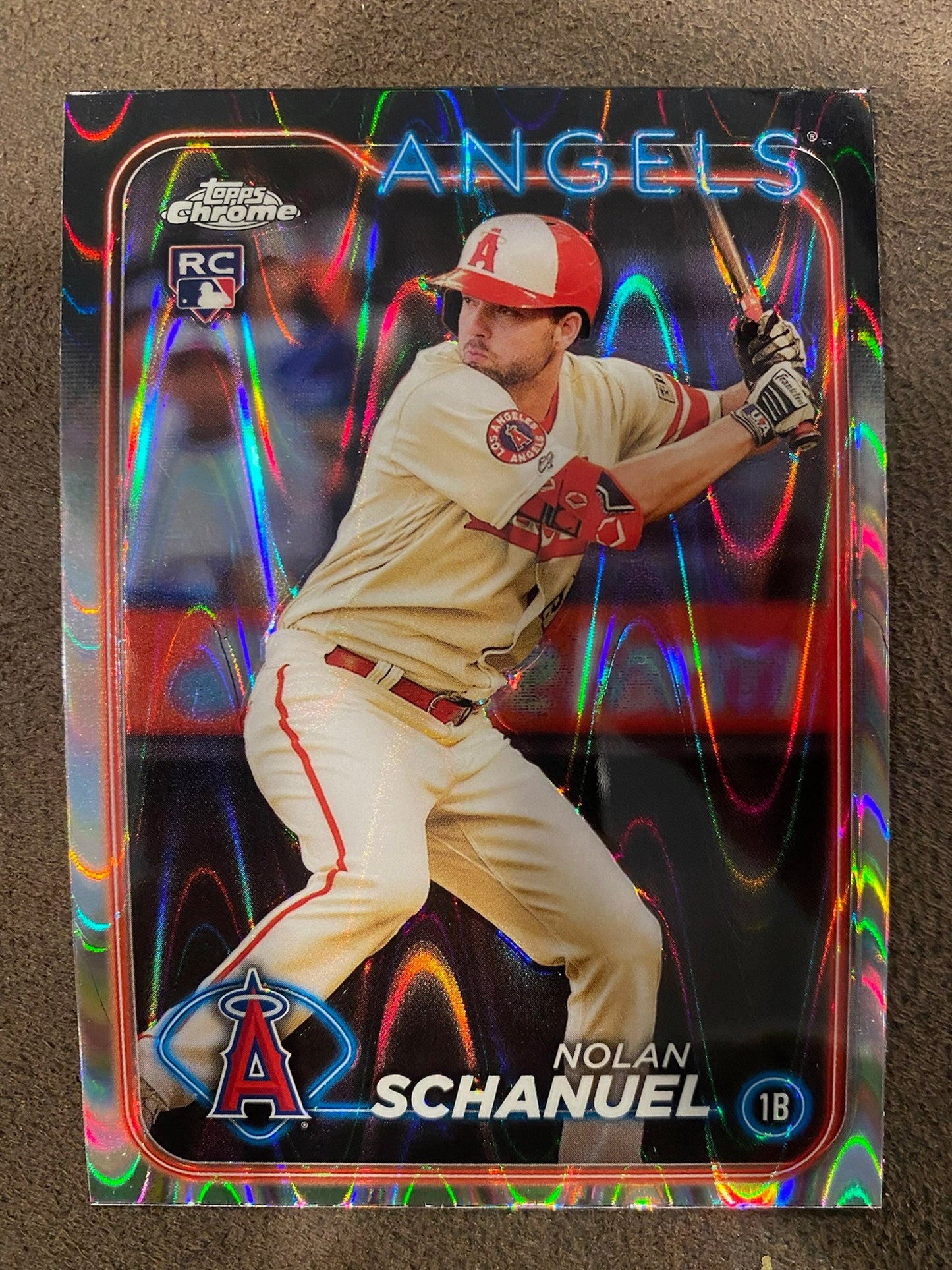 Nolan Schanuel - 2024 Topps Chrome - Raywave Refractor - Angels