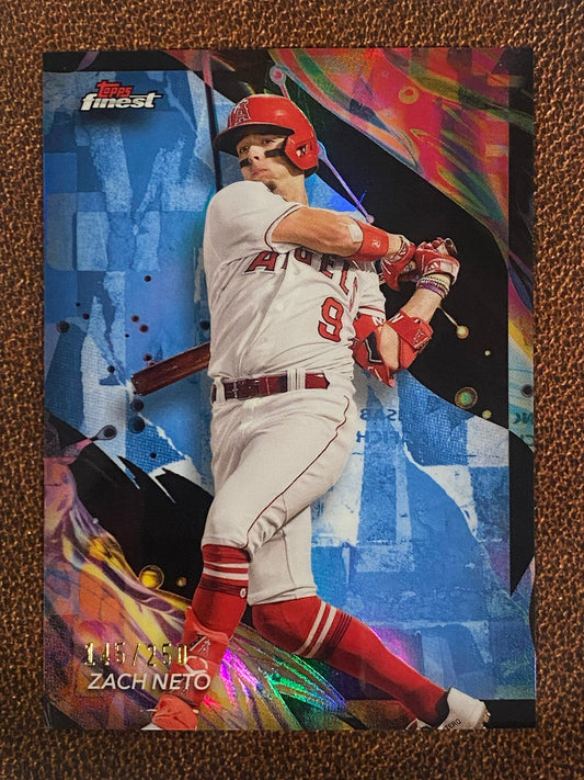 Zach Neto - 2024 Topps Finest - Uncommon Blue /250 - Angels