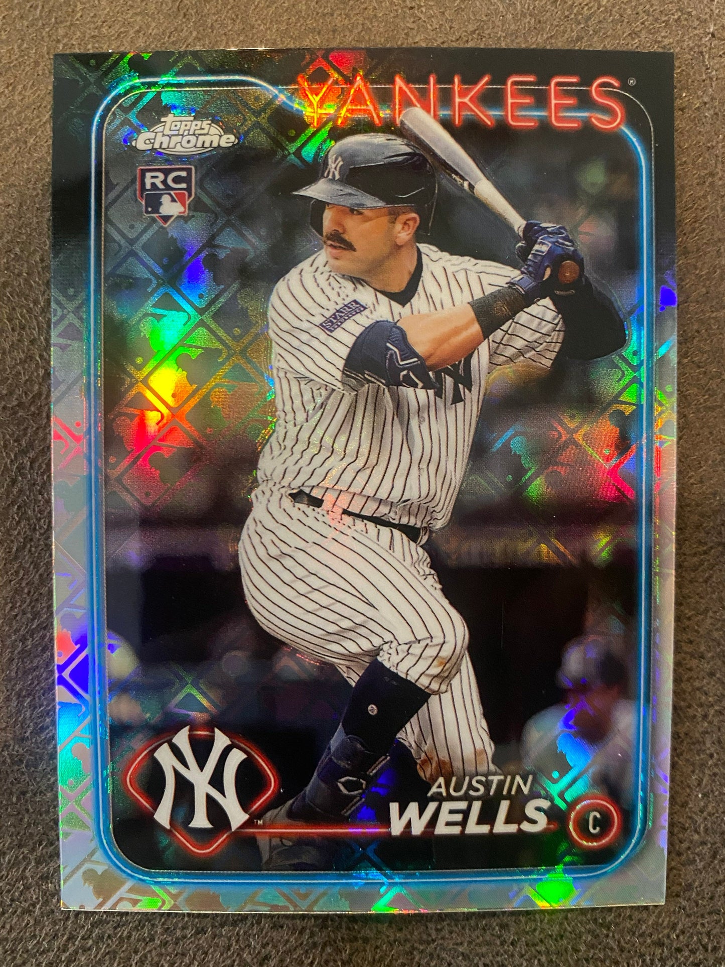 Austin Wells - 2024 Topps Chrome - Logofractor - Yankees