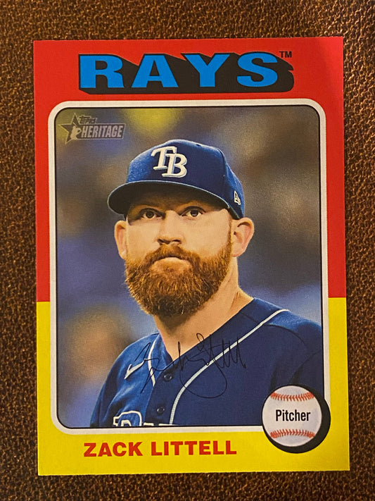 Zack Littell - 2024 Topps Heritage High Number - Short Print (#713) - Rays