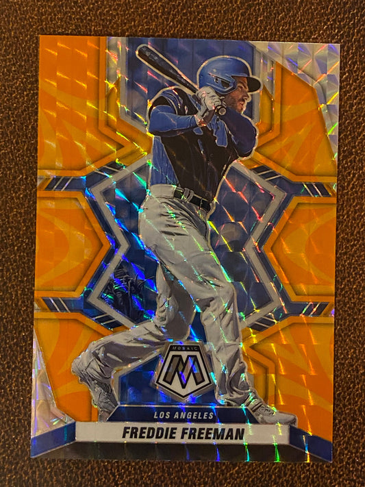 Freddie Freeman - 2022 Mosaic - Orange Reactive - Dodgers