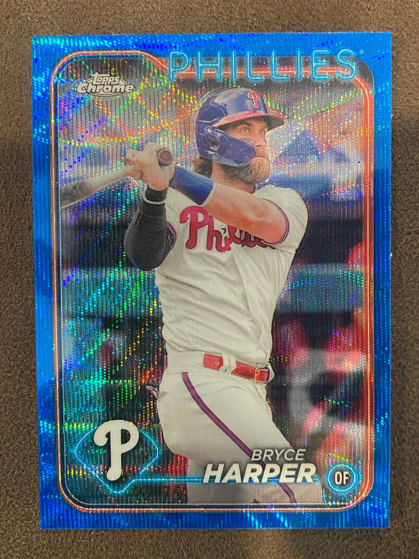 Bryce Harper - 2024 Topps Chrome - Blue Wave /75 - Phillies