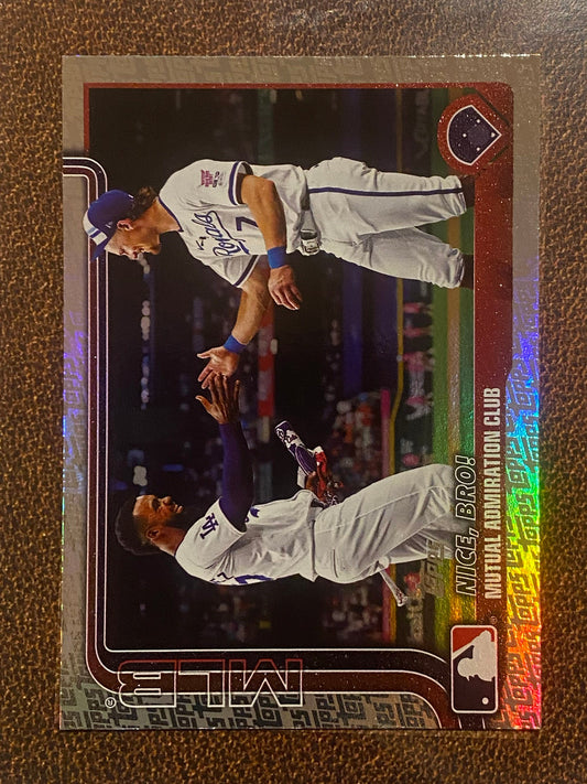 Bobby Witt Jr. / Teoscar Hernandez - 2025 Topps Series 2 - Fanatics Exclusive Topps Foil Border (Nice, Bro!) - Royals