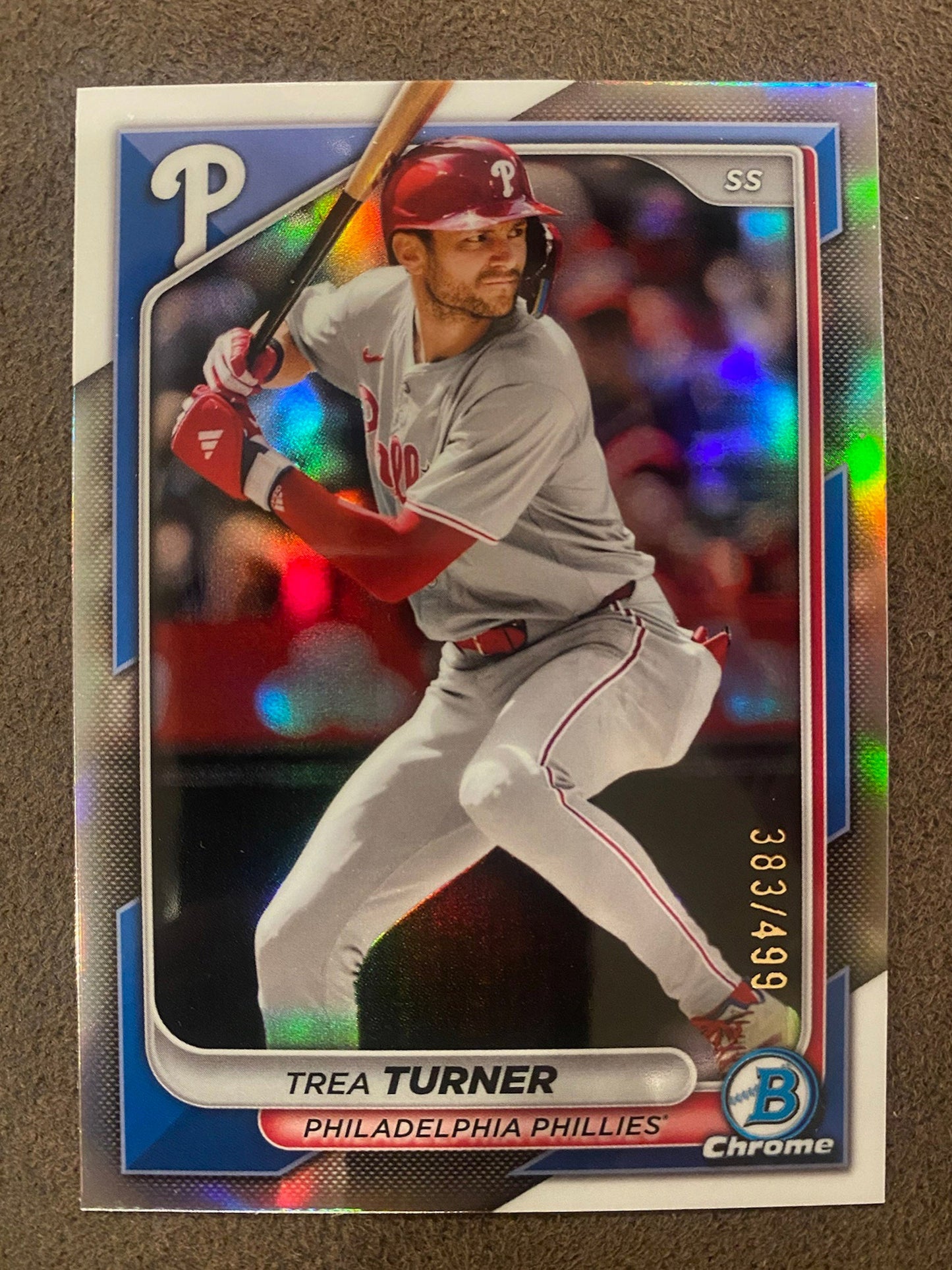 Trea Turner - 2024 Bowman - Chrome Refractor /499 - Phillies