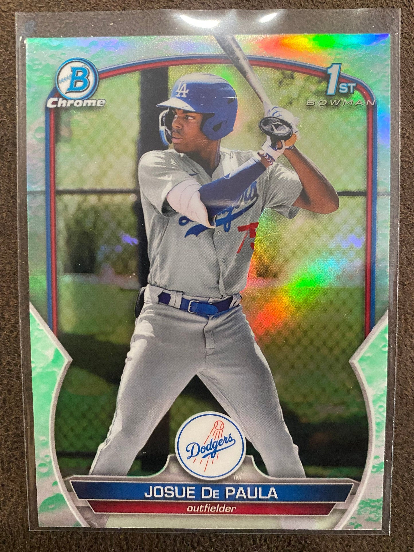Josue De Paula - 2023 Bowman - 1st Bowman Lunar Glow - Dodgers