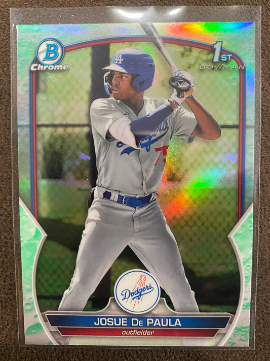 Josue De Paula - 2023 Bowman - 1st Bowman Lunar Glow - Dodgers