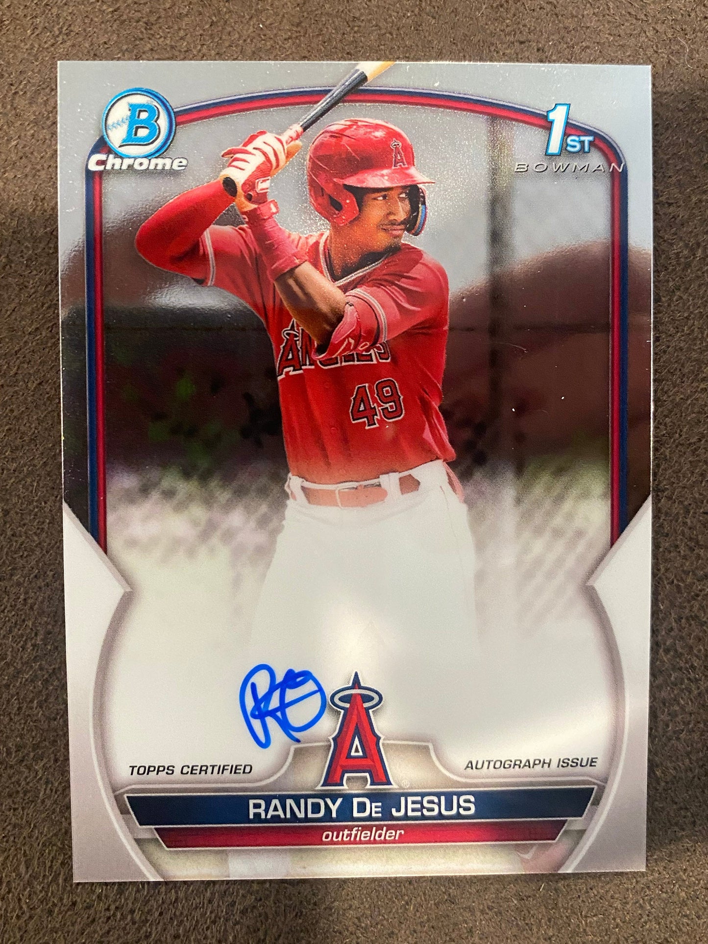 Randy De Jesus - 2023 Bowman - 1st Chrome AUTO - Angels