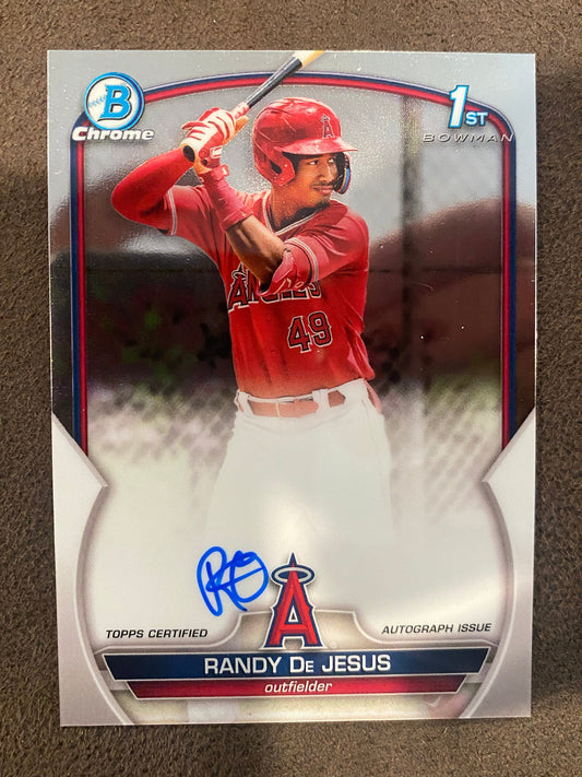 Randy De Jesus - 2023 Bowman - 1st Chrome AUTO - Angels