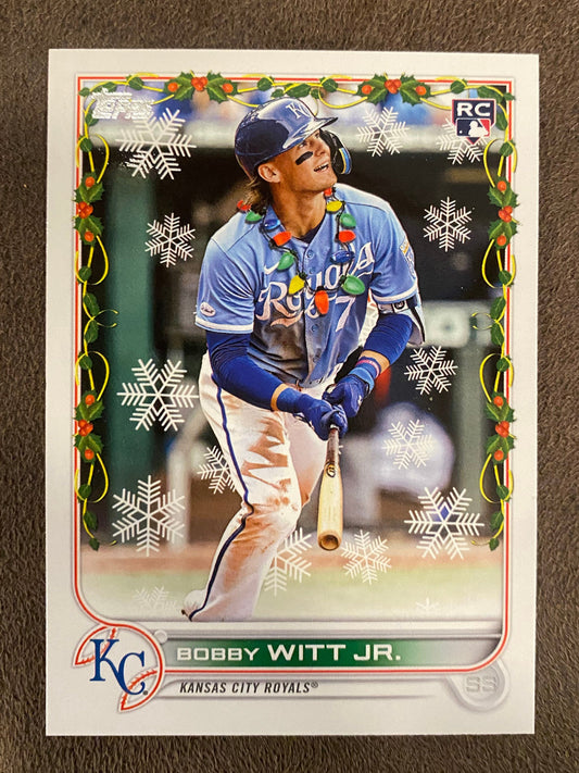 Bobby Witt Jr. - 2022 Topps Holiday - Rare Rookie SP Holiday Lights - Royals