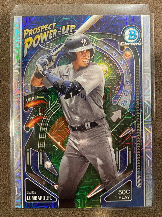 George Lombard Jr. - 2024 Bowman Chrome - Prospect Power Up Mojo - Yankees