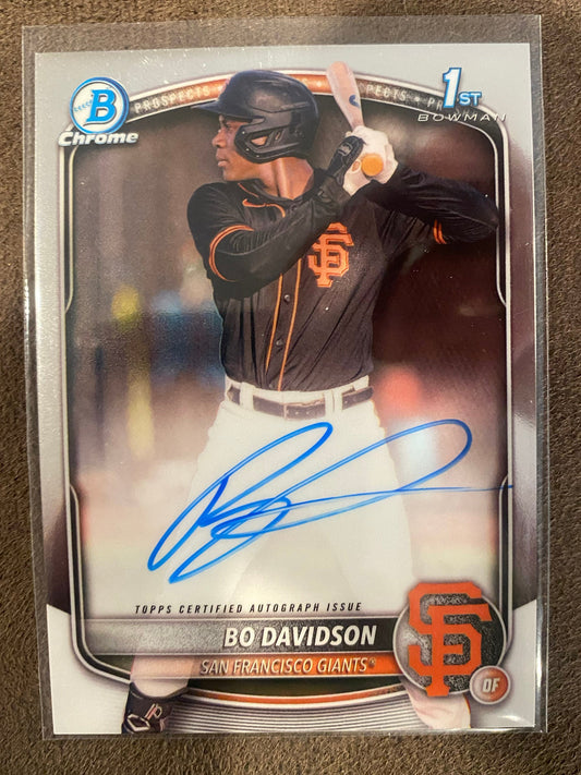 Bo Davidson - 2025 Bowman Chrome - 1st Chrome AUTO - Giants