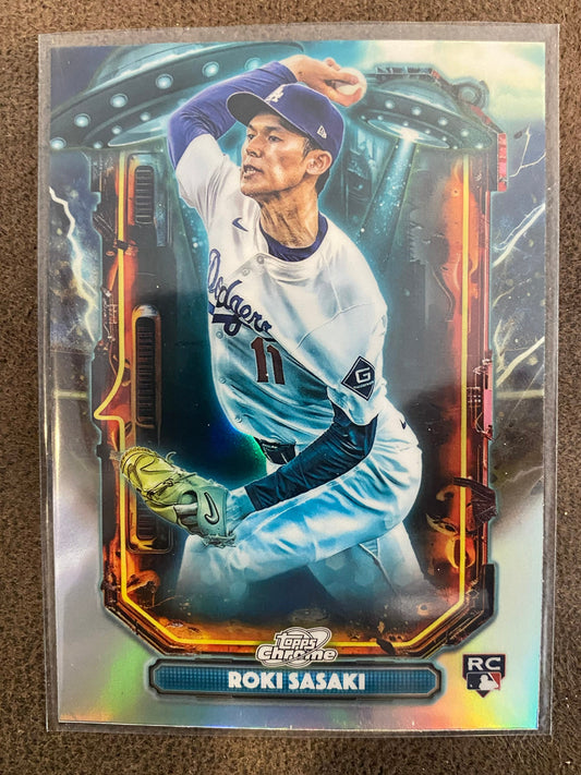 Roki Sasaki - 2025 Topps Chrome Cosmic - Extraterrestrial Talent Insert - Dodgers