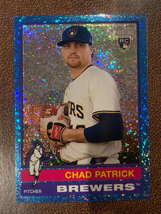 Chad Patrick - 2025 Topps Heritage High Number - Blue Sparkle - Brewers