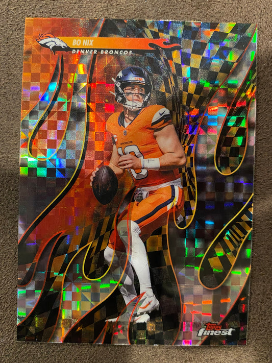 Bo Nix - 2025 Topps Finest - Torchers Xfractor - Broncos