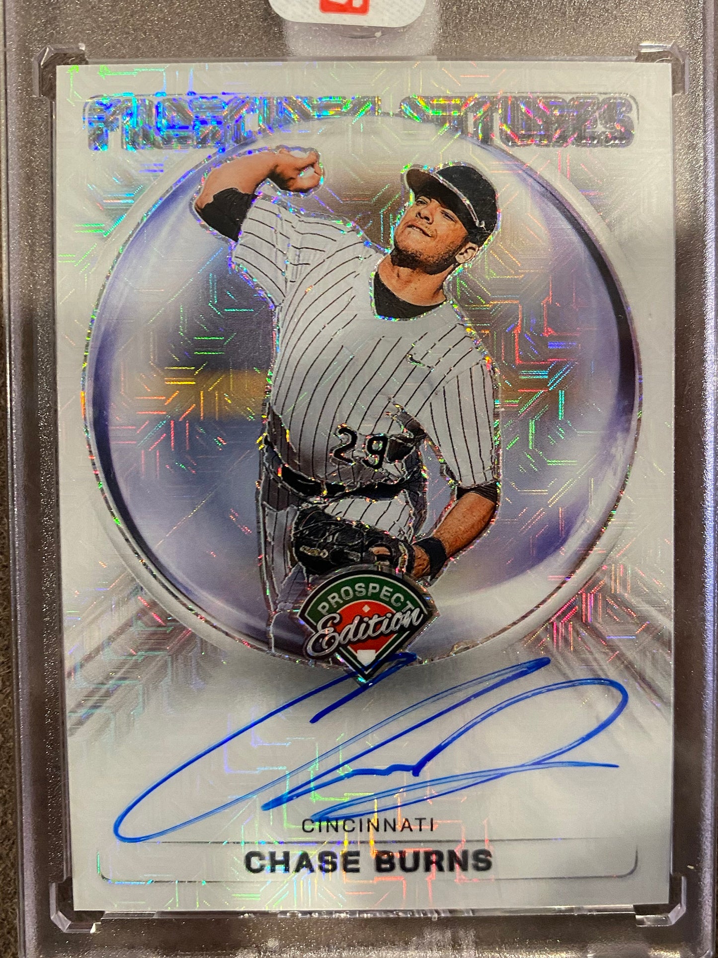 Chase Burns - 2024 Panini Prospect Edition - Franchise Futures MOJO AUTO /25 - Reds