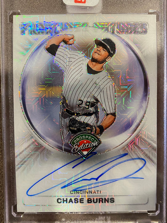 Chase Burns - 2024 Panini Prospect Edition - Franchise Futures MOJO AUTO /25 - Reds