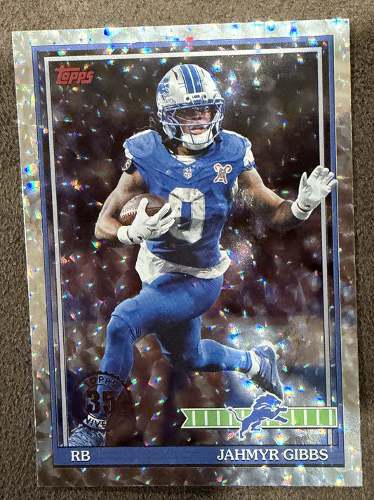 Jahmyr Gibbs - 2026 Topps Flagship - 1991 Crackle - Lions
