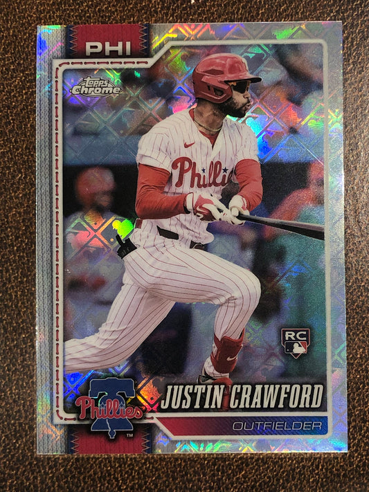 Justin Crawford - 2026 Topps Chrome Logofractor - Base Logofractor - Phillies
