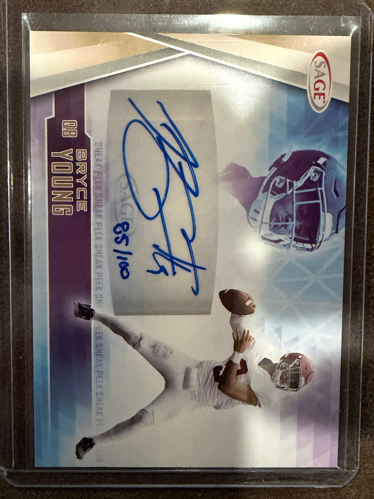 Bryce Young - 2022 Sage - Sneak Peek AUTO /100 - Panthers