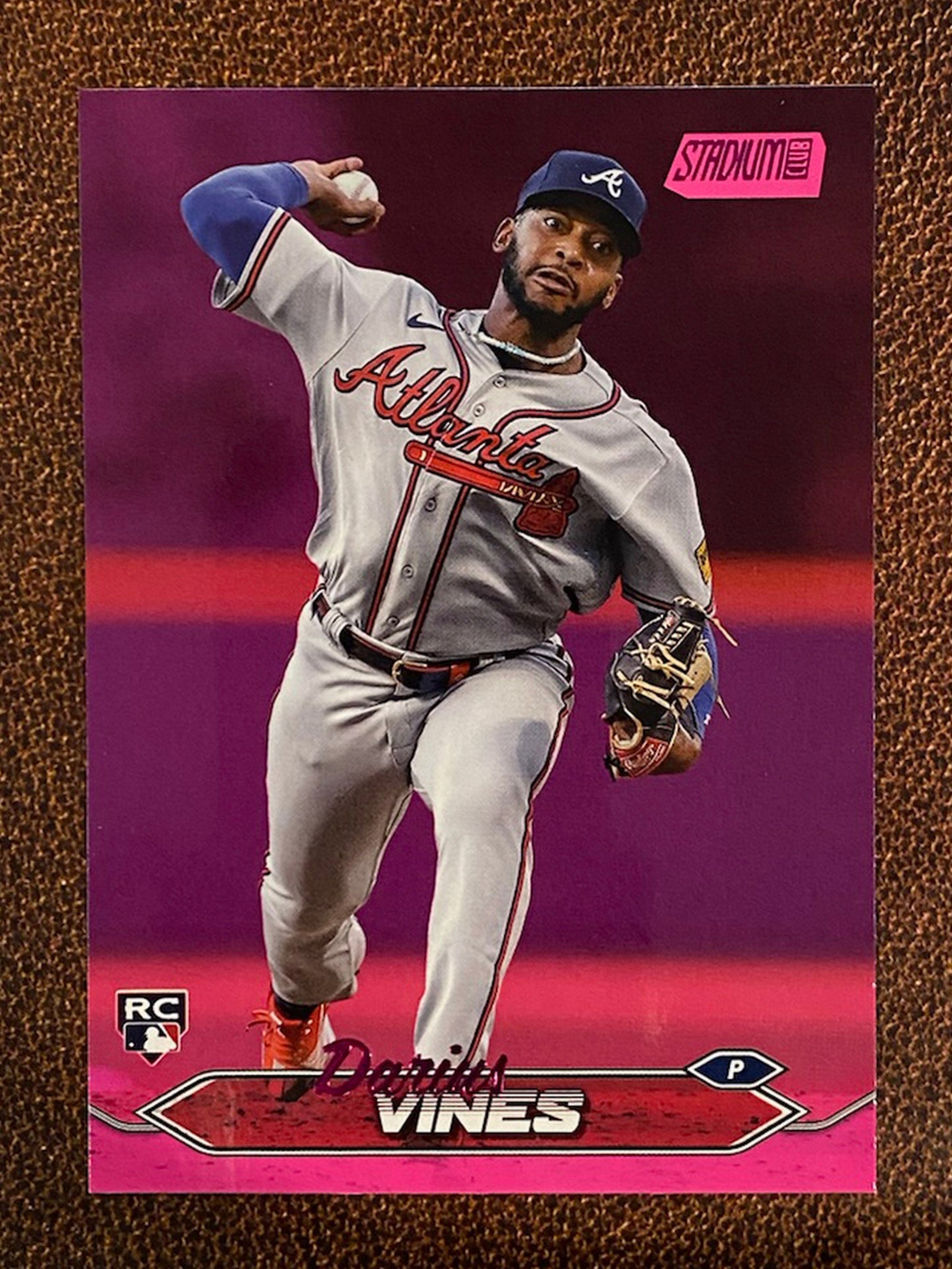 Darius Vines - 2024 Topps Stadium Club - Pink Foil - Braves