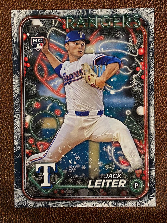 Jack Leiter - 2024 Topps Holiday - Tree Parallel - Rangers