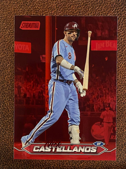 Nick Castellanos - 2024 Topps Stadium Club - Red Foil - Phillies