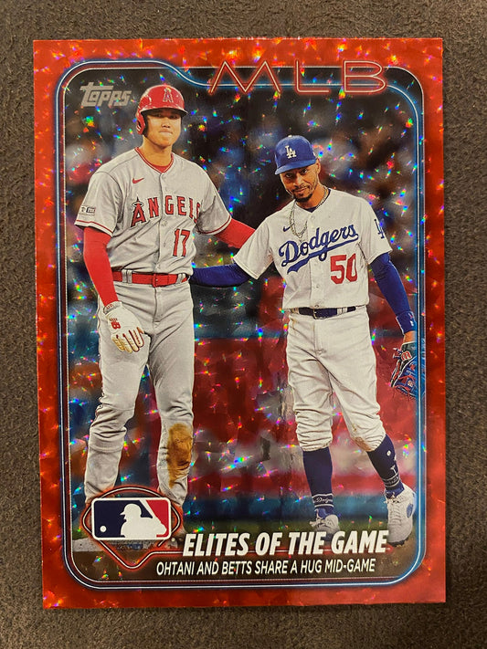 Shohei Ohtani / Mookie Betts - 2024 Topps Series 1 - Red Foil /199 - Dodgers