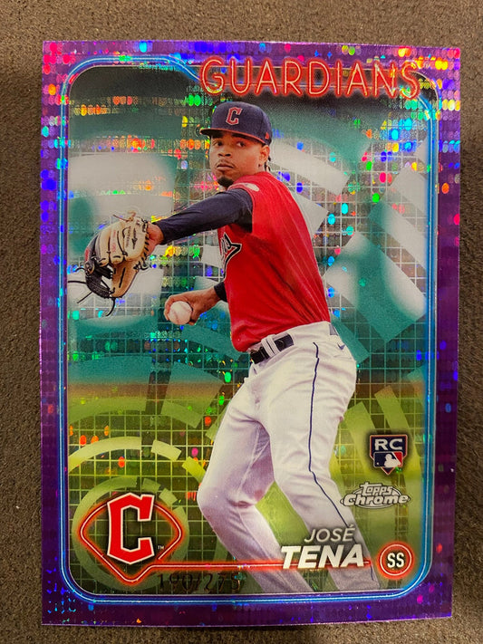 Jose Tena - 2024 Topps Chrome - Purple Sonar /275 - Guardians