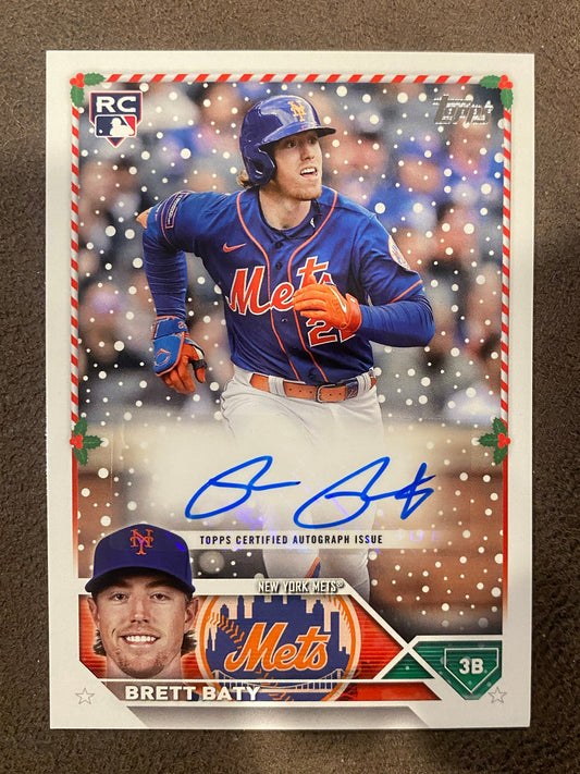 Brett Baty - 2023 Topps Holiday - Auto /200 - Mets