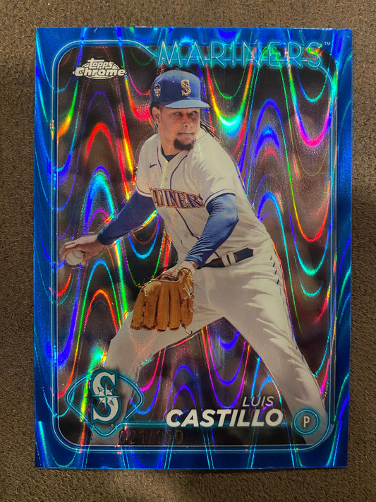 Luis Castillo - 2024 Topps Chrome - Blue Raywave /150 - Mariners