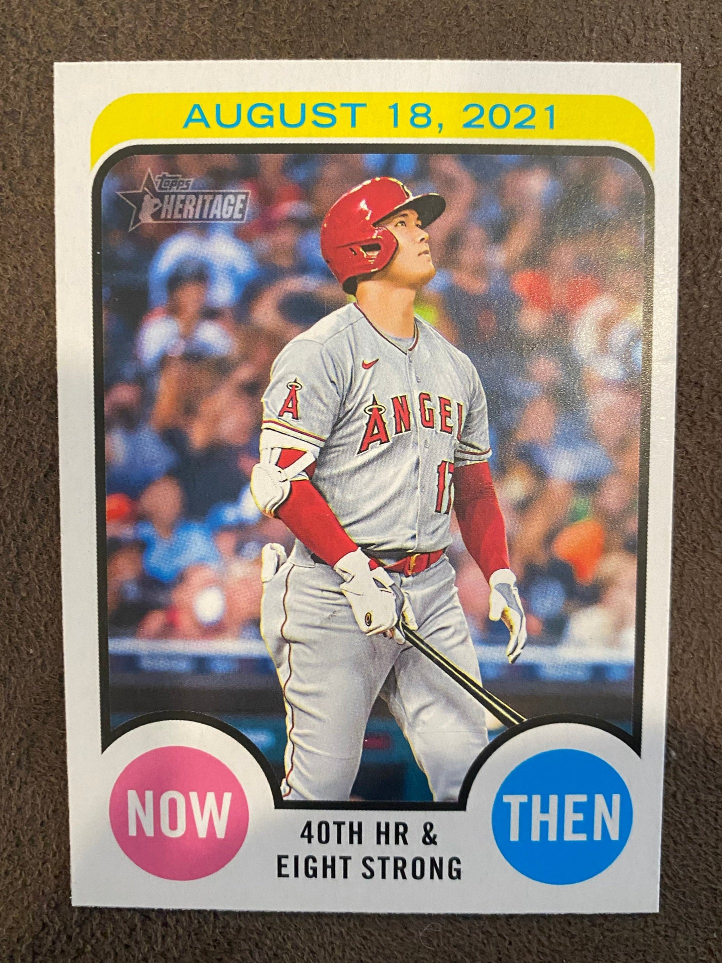 Shohei Ohtanti - 2022 Topps Heritage High Number - Now & Then (40th Hr) - Angels