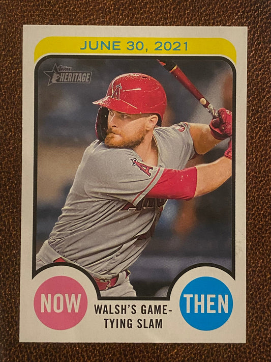 Jared Walsh - 2022 Topps Heritage High Number - Now & Then - Angels