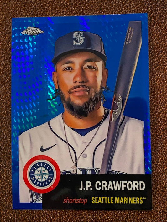 J.P. Crawford - 2022 Topps Chrome Platinum Anniversary - Blue Prism - Mariners
