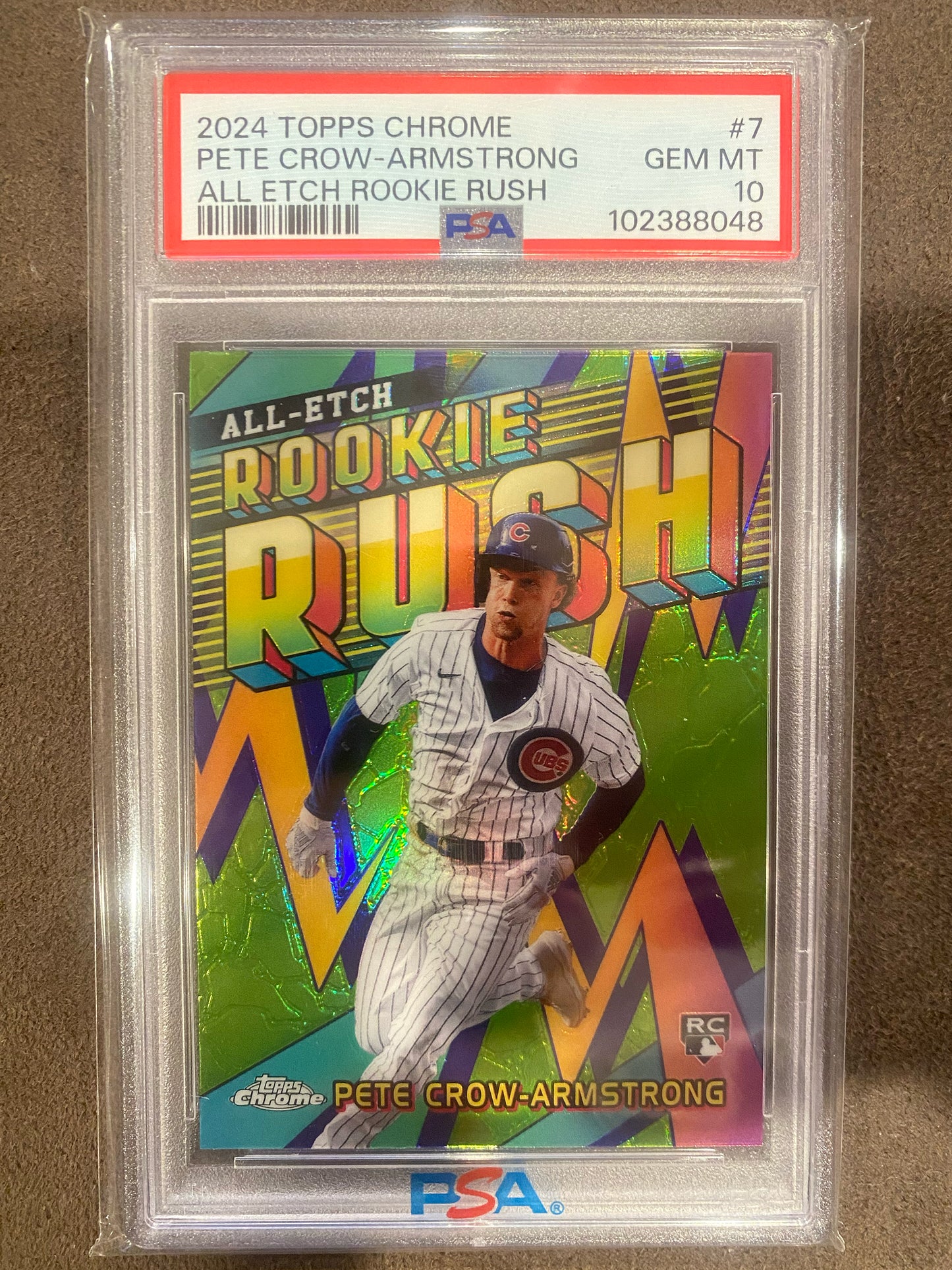 Pete Crow Armstrong - 2024 Topps Chrome - All Etch Rookie Rush (PSA 10) - Cubs