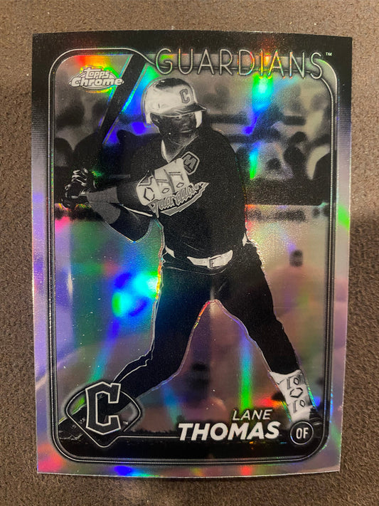 Lane Thomas - 2024 Topps Chrome - Negative Refractor - Guardians