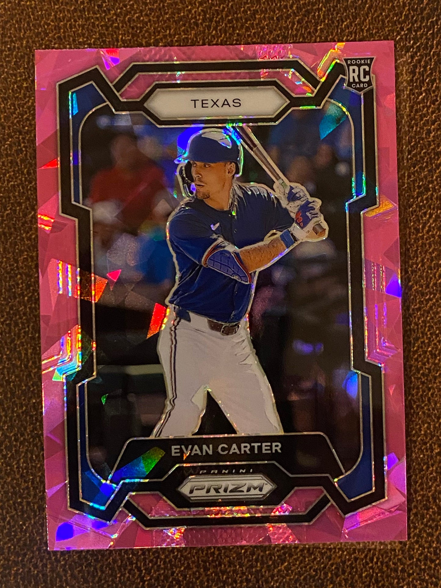 Evan Carter - 2024 Panini Prizm - Pink Ice Mega - Rangers