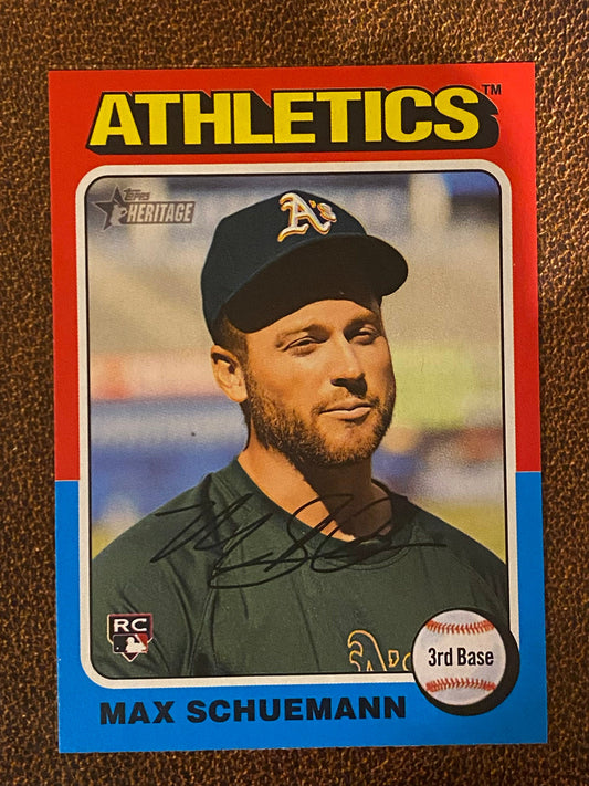 Max Schuemann - 2024 Topps Heritage High Number - Short Print (#712) - Athletics