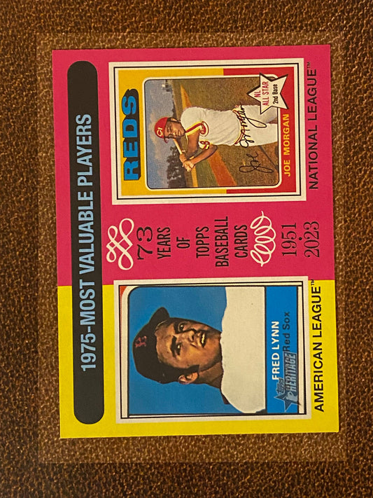 Fred Lynn/Joe Morgan - 2024 Topps Heritage - Mini - Red Sox