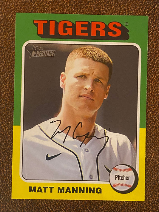 Matt Manning - 2024 Topps Heritage - Low Number Short Prints - Tigers