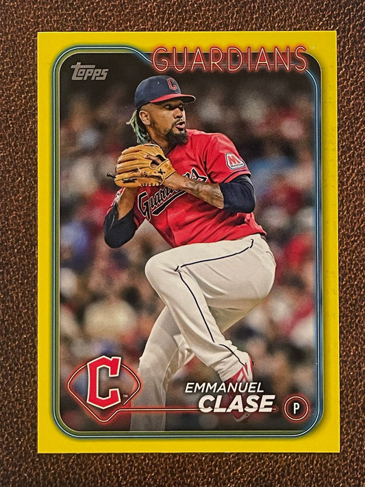 Emmanuel Clase - 2024 Topps Series 1 - Yellow Parallel - Guardians