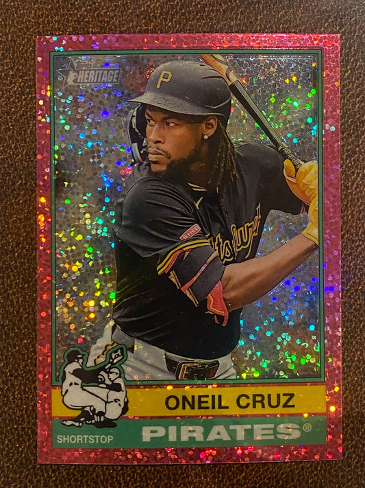Oneil Cruz - 2025 Topps Heritage - Pink Sparkle - Pirates