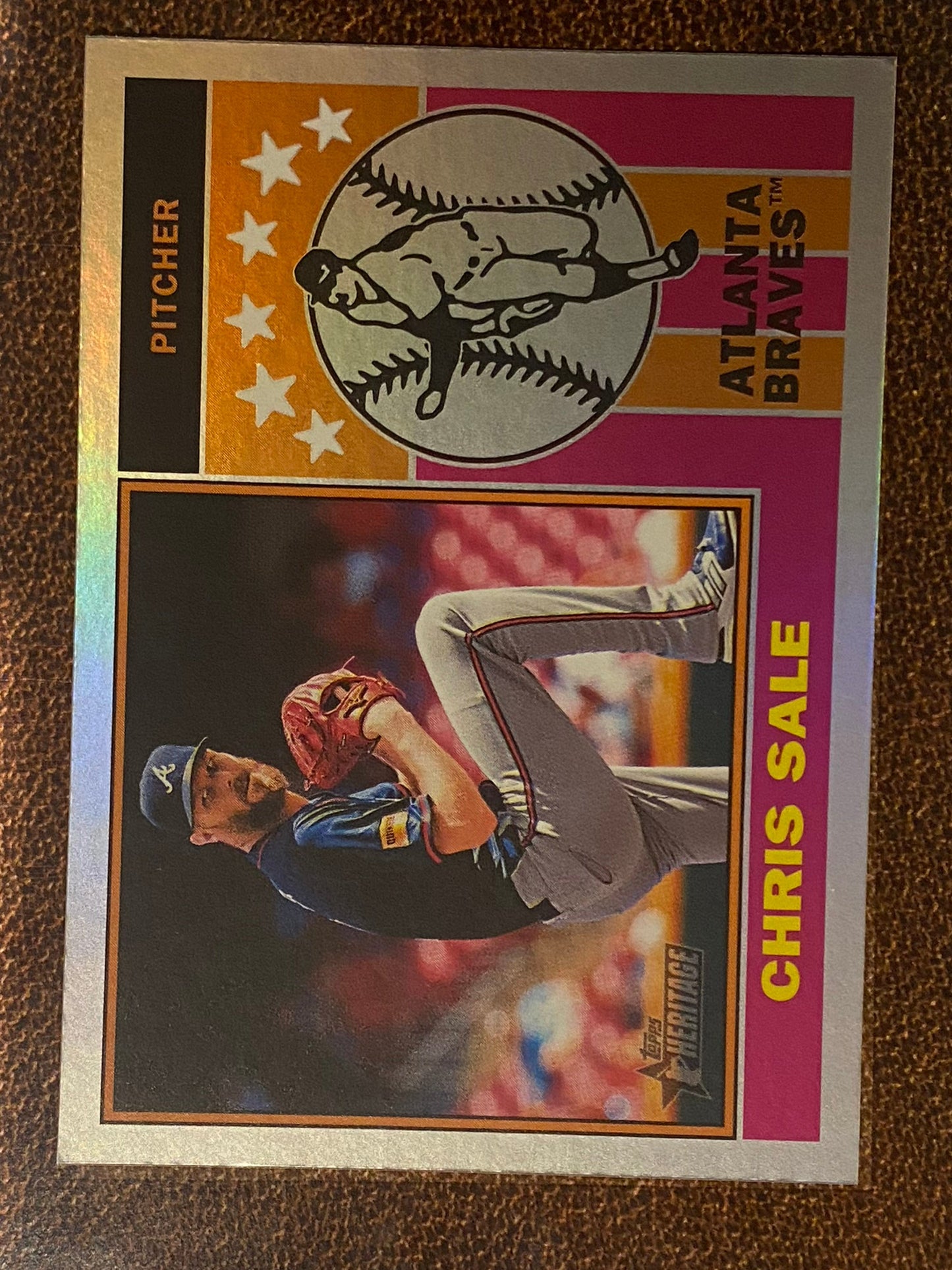 Chris Sale - 2025 Topps Heritage - Player Icon Holographic - Braves
