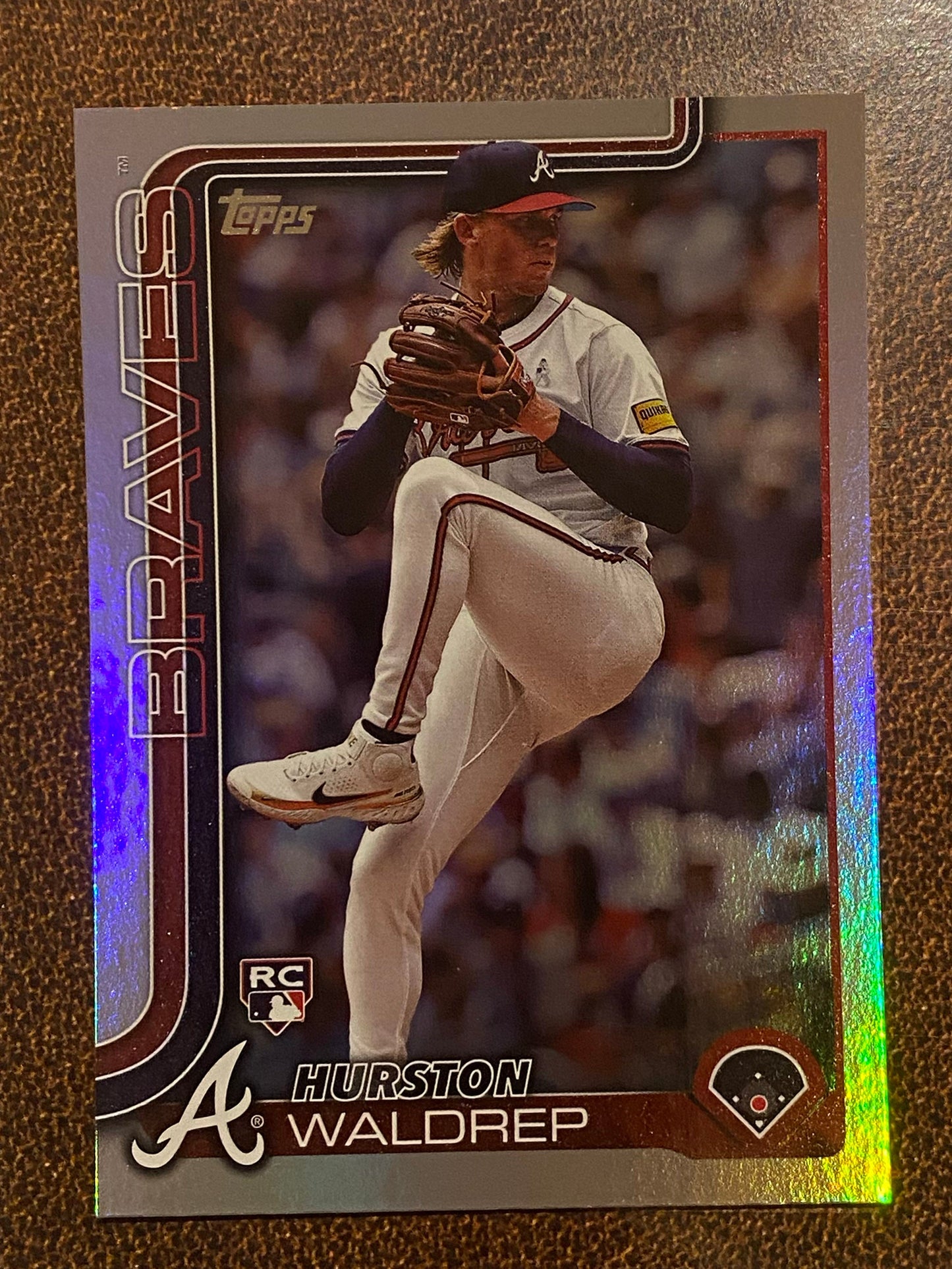 Hurston Waldrep - 2025 Topps Series 1 - Rainbow Foil - Braves