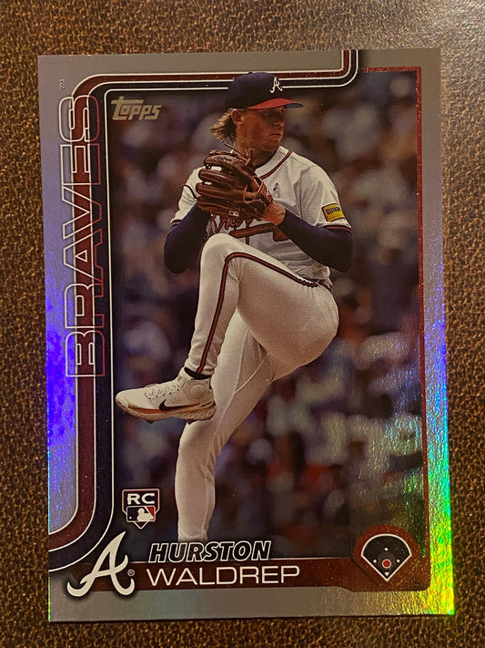 Hurston Waldrep - 2025 Topps Series 1 - Rainbow Foil - Braves