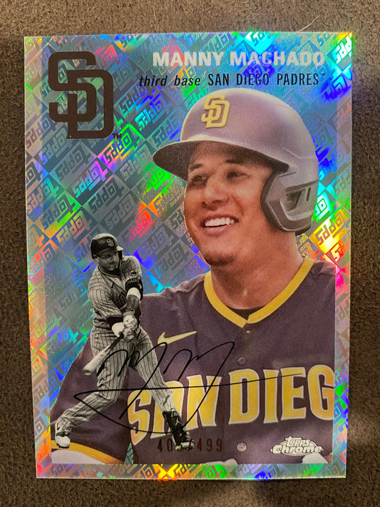 Manny Machado - 2023 Topps Chrome Platinum Anniversary - Logo Refractors /499 - Padres
