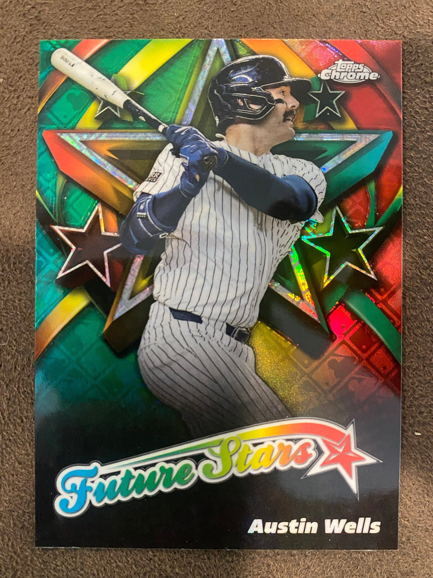 Austin Wells - 2025 Topps Chrome - Future Stars Logofractor - Yankees