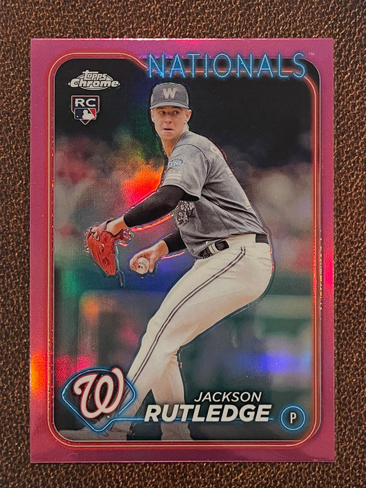 Jackson Rutledge - 2024 Topps Chrome - Pink Refractor - Nationals