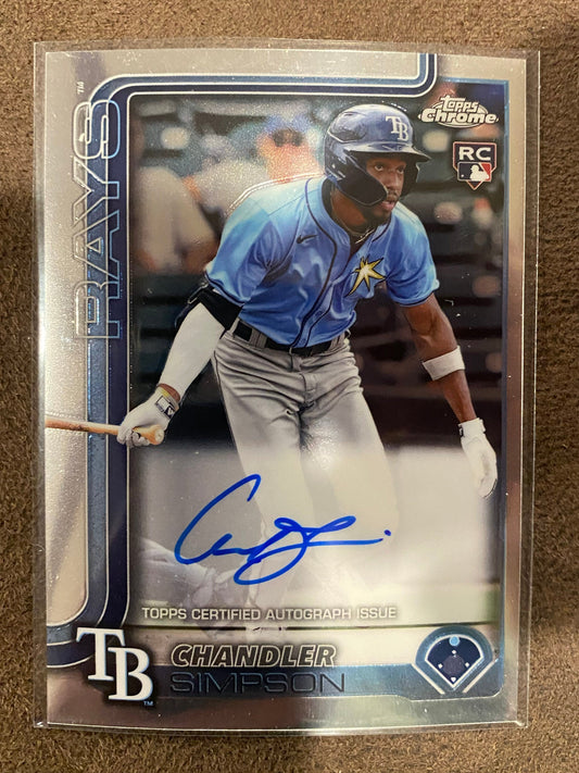 Chandler Simpson - 2025 Topps Chrome - Rookie AUTO - Rays