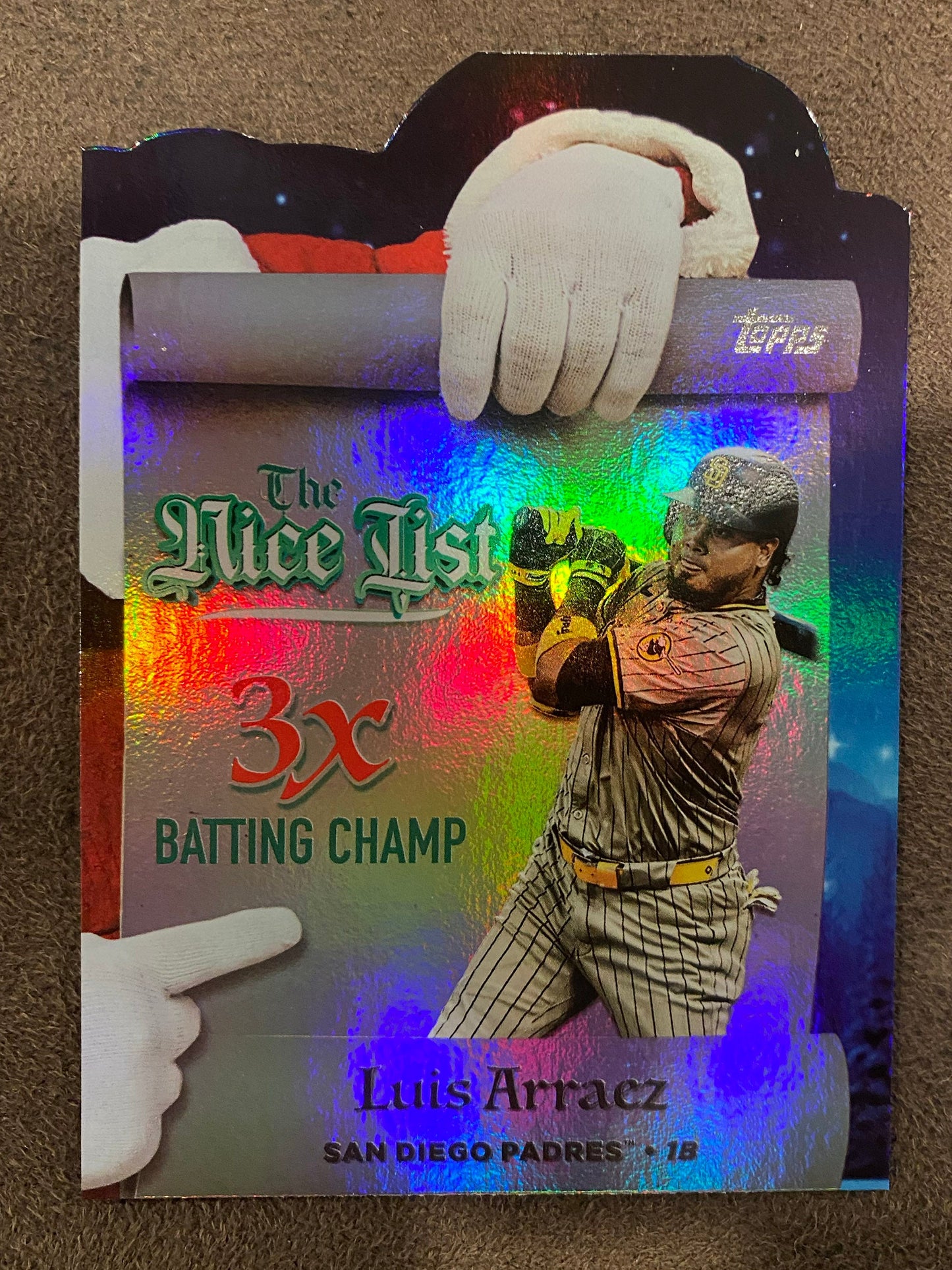 Luis Arraez - 2025 Topps Holiday - The Nice List - Padres