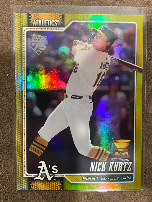 Nick Kurtz - 2026 Topps Series 1 - YELLOW Foil /399 - Athletics